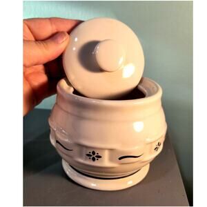 861. Longaberger Woven Traditions Classic Blue Sugar Bowl with Lid